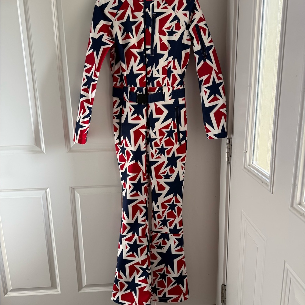 Perfect Moment Red, White, and Blue Star Jumpsuit